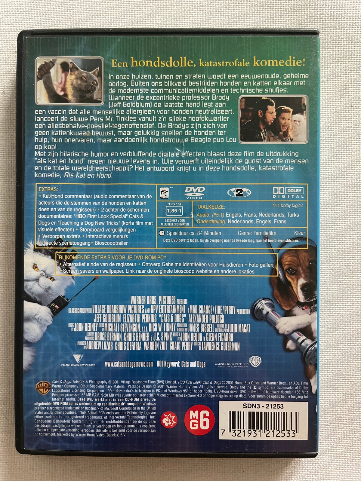 Cats & Dogs – DVD (2001) | Jeff Goldblum & Elizabeth Perkins