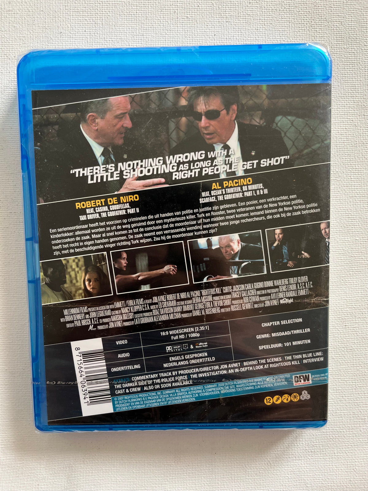 Righteous Kill – Blu-ray (2008) | Robert De Niro & Al Pacino – New & Sealed