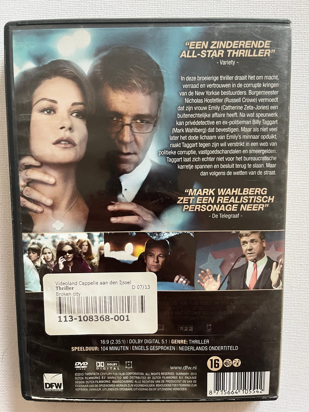 Broken City – DVD (2013) | Mark Wahlberg & Russell Crowe