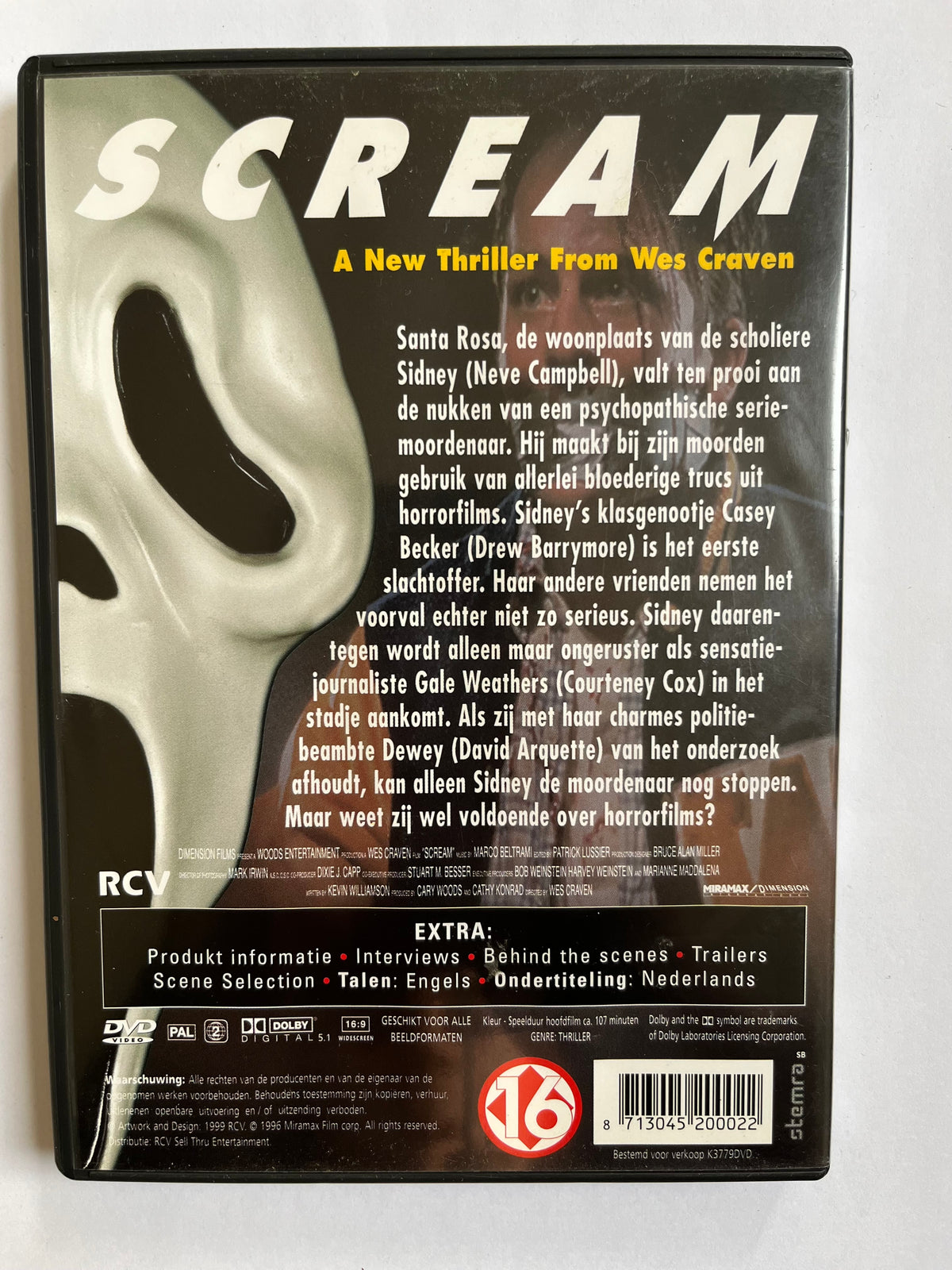 Scream – DVD (1996) | Neve Campbell & Courteney Cox