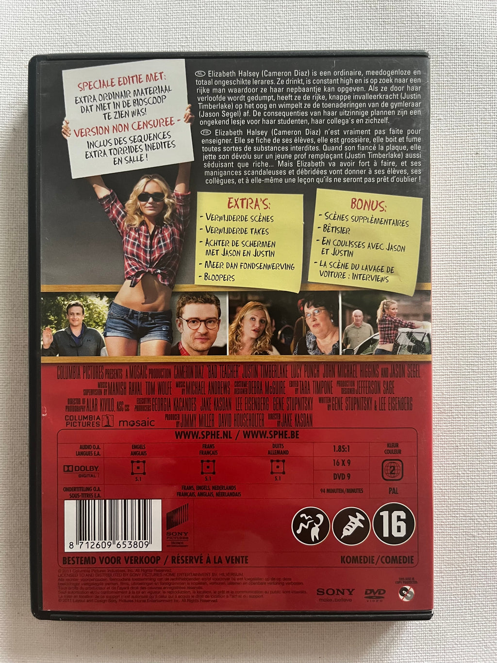 Bad Teacher – DVD (2011) | Cameron Diaz, Justin Timberlake & Jason Segel