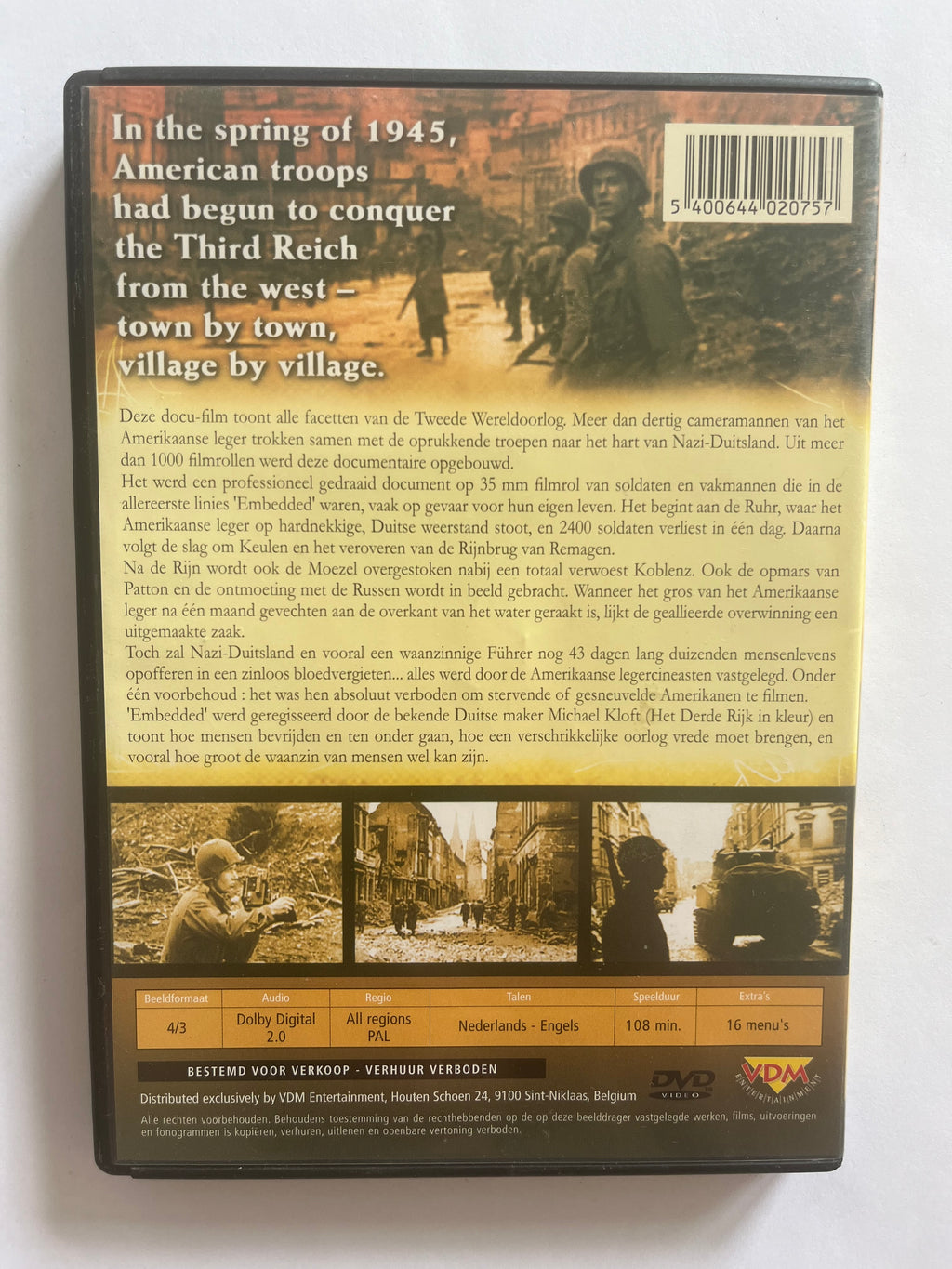 Embedded ’45: Shooting War in Germany – 2-Disc DVD | WWII Documentary