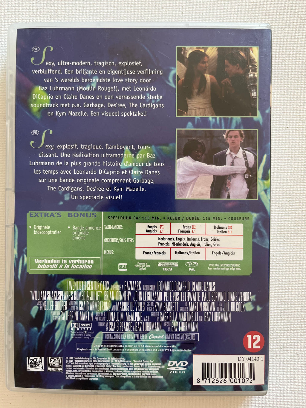 Romeo + Juliet – DVD (1996) | Leonardo DiCaprio & Claire Danes