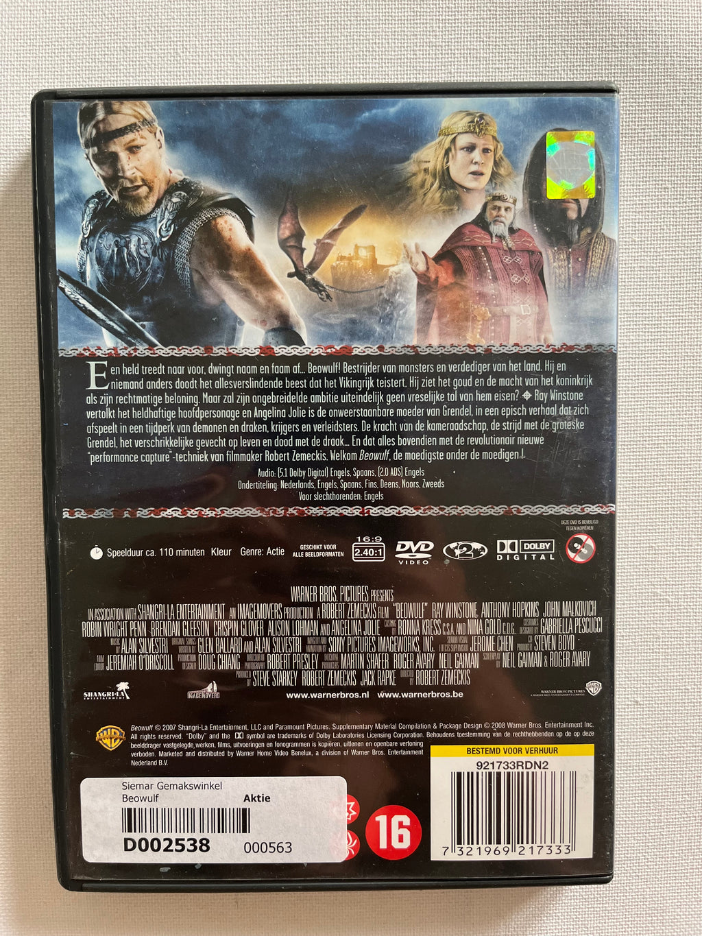 Beowulf – DVD (2007) | Ray Winstone & Angelina Jolie