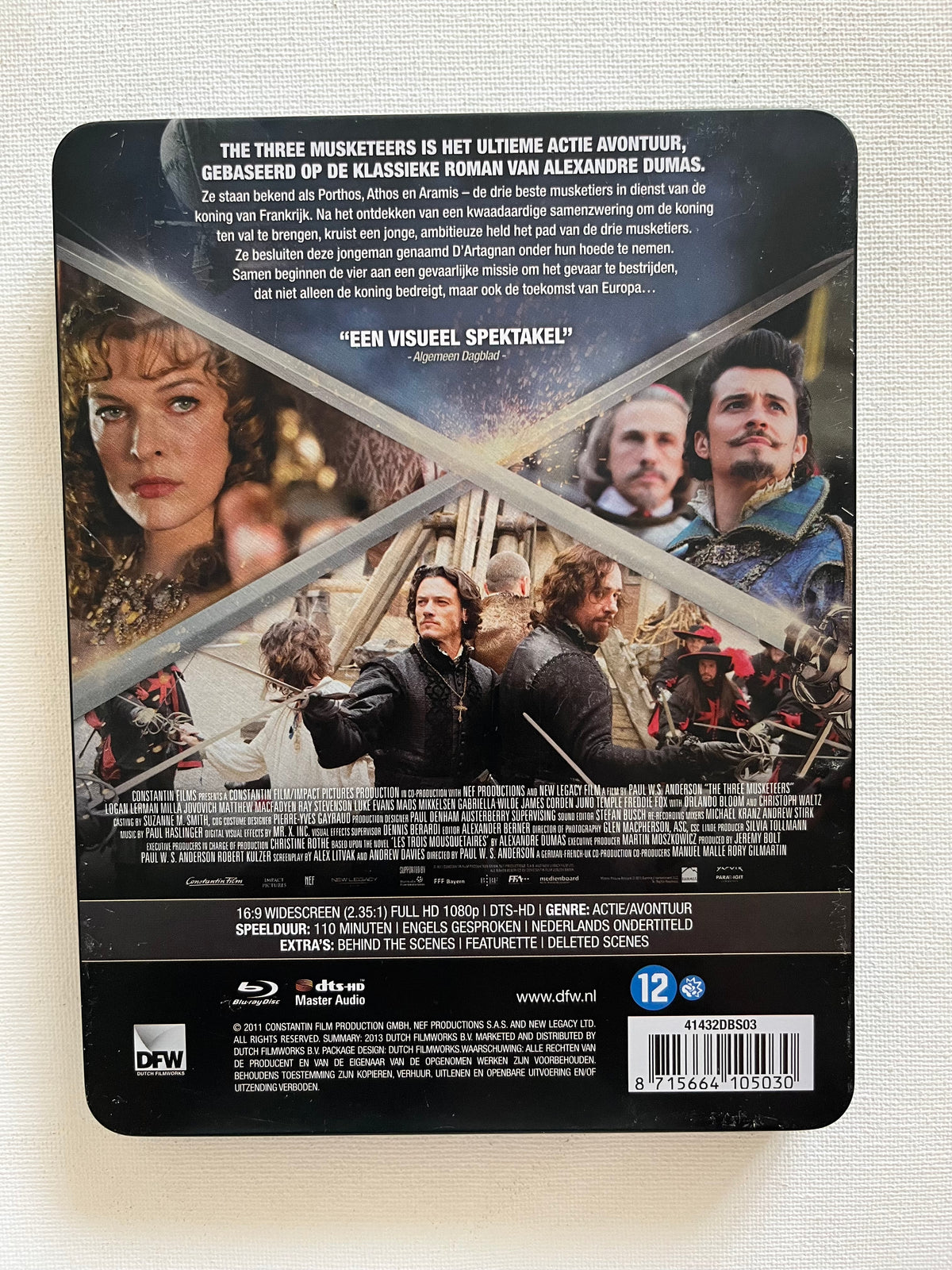 The Three Musketeers – 3D Limited Edition Steelbook Blu-ray (2011) | Logan Lerman & Milla Jovovich