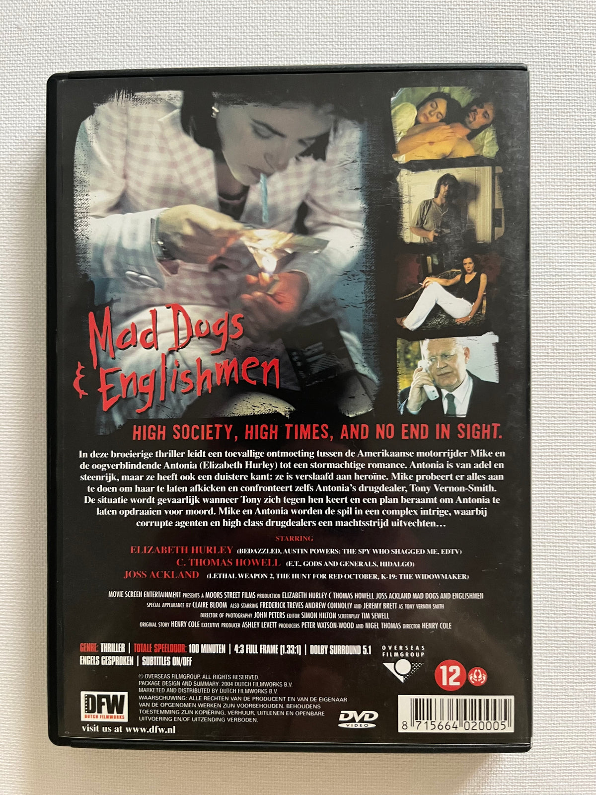 Mad Dogs and Englishmen – DVD (1995) | Elizabeth Hurley & C. Thomas Howell