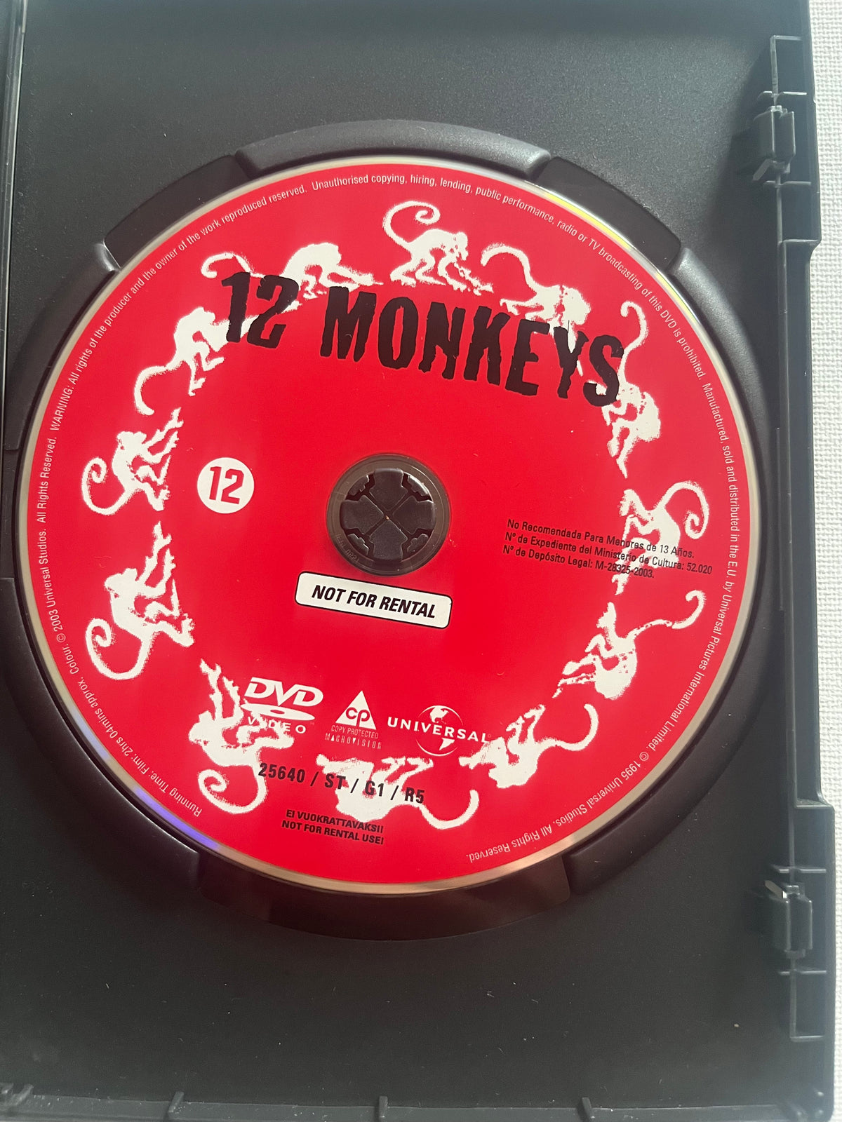 12 Monkeys – DVD (1995) | Bruce Willis & Brad Pitt