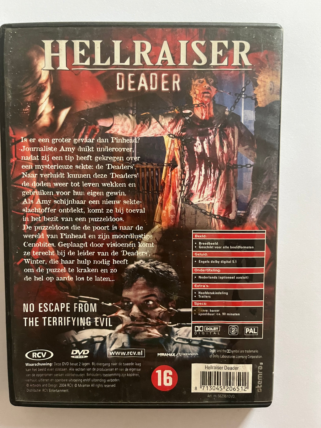 Hellraiser: Deader – DVD (2005) | Doug Bradley | Horror