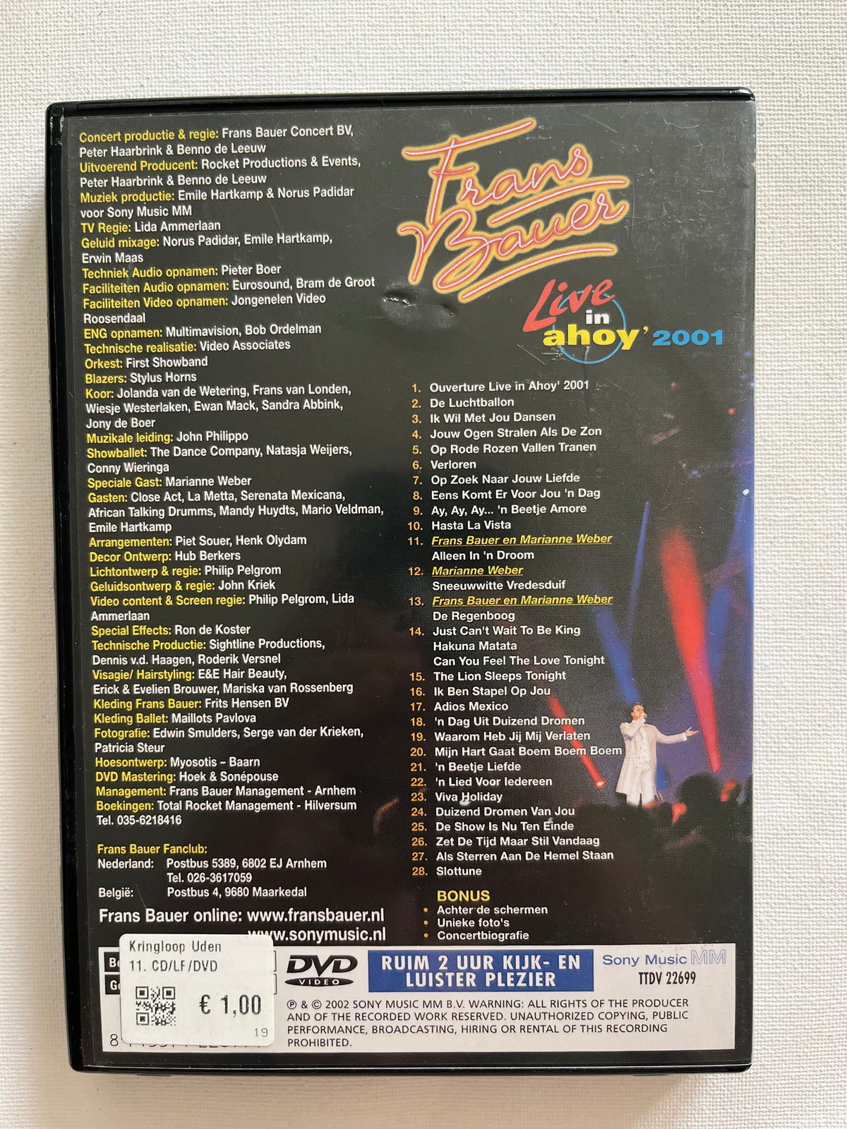 Frans Bauer – Live in Ahoy 2001 – DVD | Live Concert