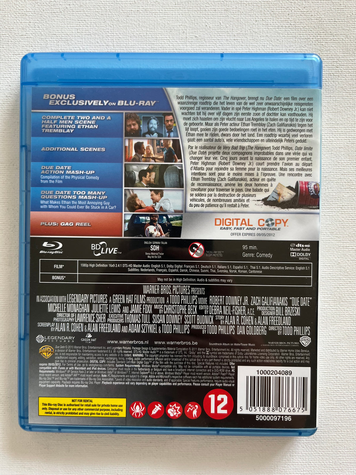 Due Date – Blu-ray (2010) | Robert Downey Jr. & Zach Galifianakis