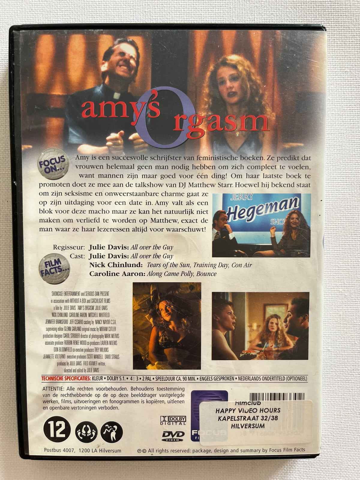 Amy’s Orgasm – DVD (2001) | Julie Davis & Nick Chinlund – Romantic Comedy