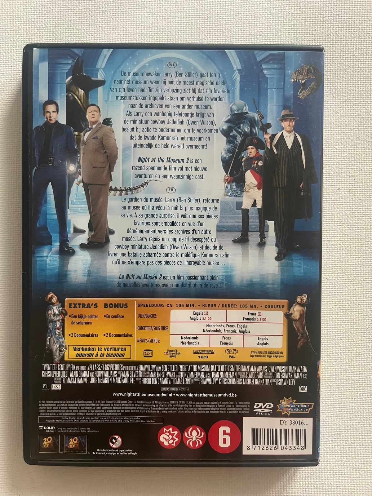 Night at the Museum 2: Battle of the Smithsonian – DVD (2009) | Ben Stiller & Amy Adams
