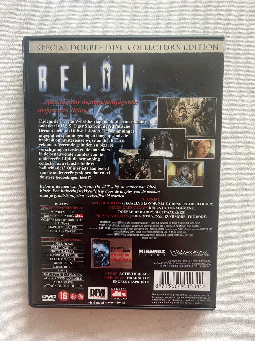 Below – 2-Disc Special Edition DVD (2002) | Bruce Greenwood & Olivia Williams