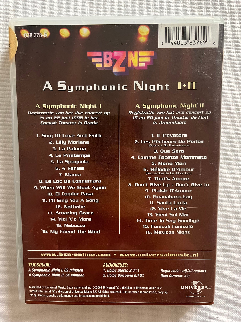 BZN – A Symphonic Night I + II – DVD | Live Concert