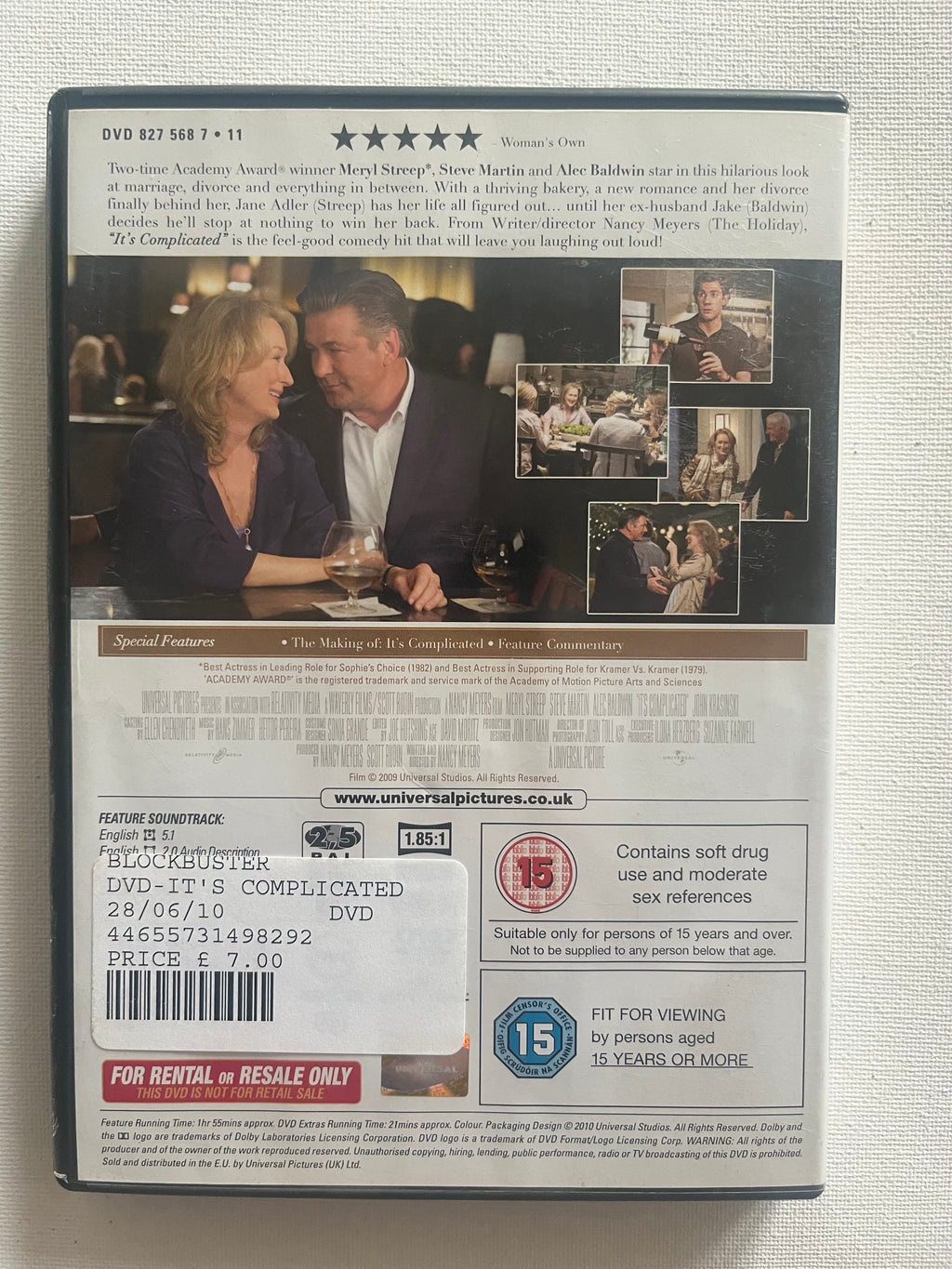 It’s Complicated – DVD (2009) | Meryl Streep, Steve Martin & Alec Baldwin