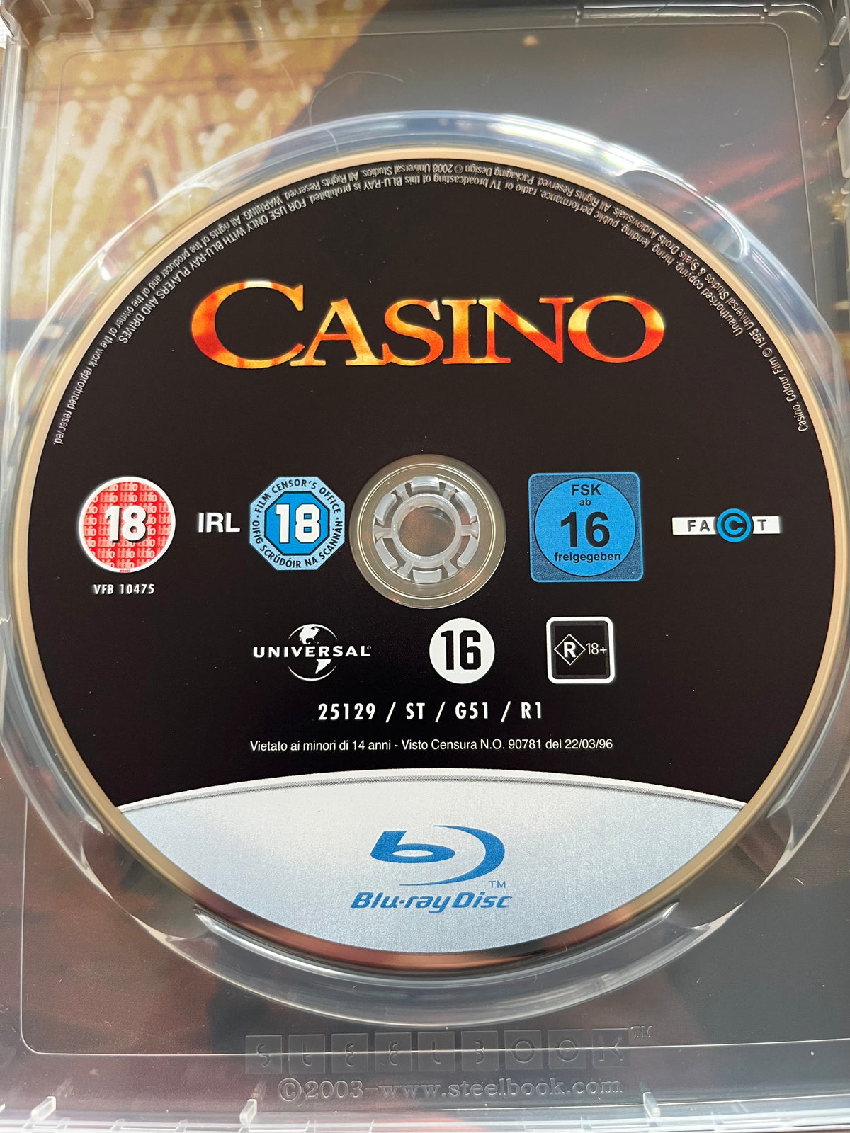 Casino – Steelbook Blu-ray (1995) | Robert De Niro & Sharon Stone