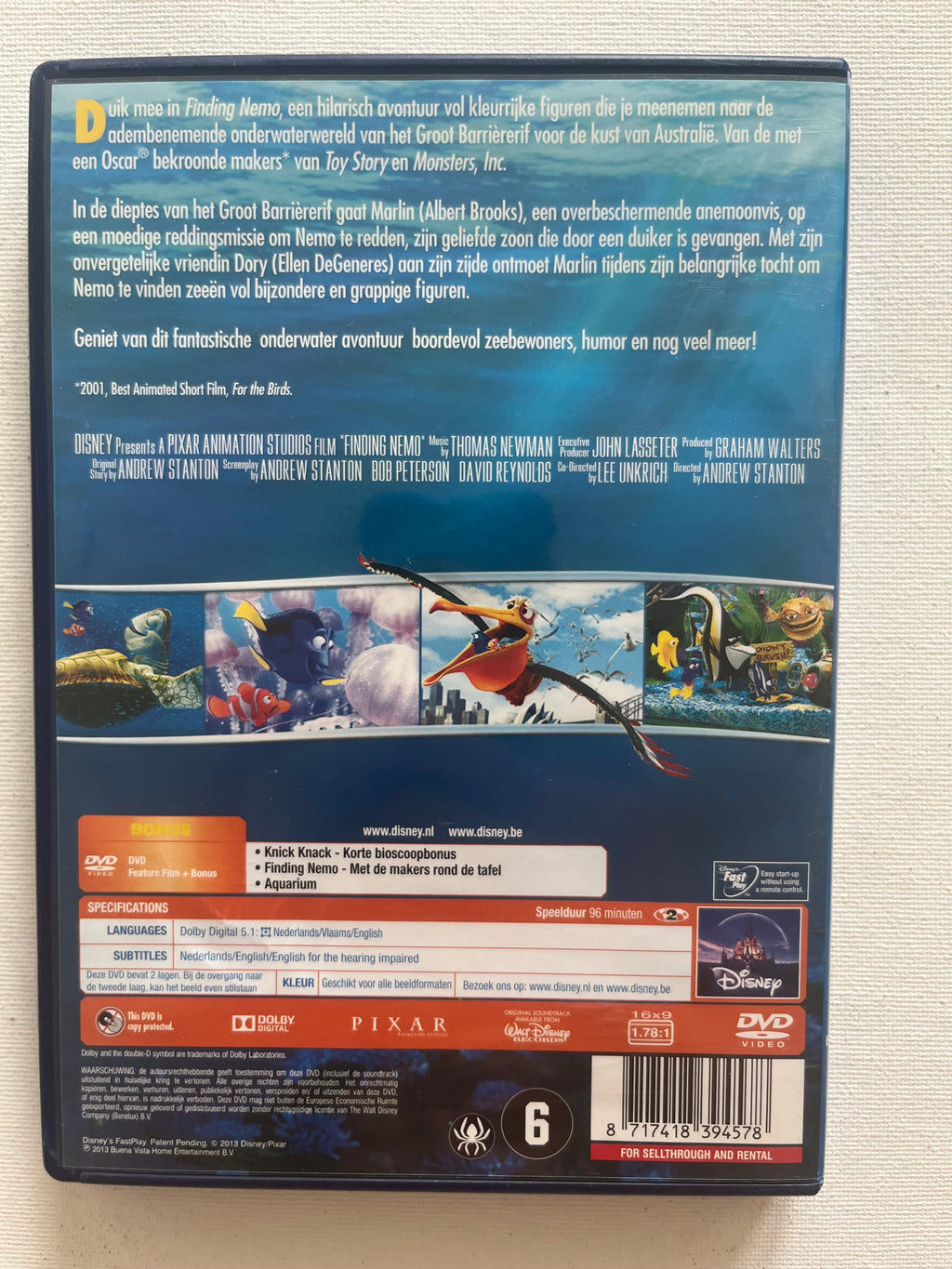 Disney Pixar Finding Nemo – DVD (2003) | Albert Brooks & Ellen DeGeneres