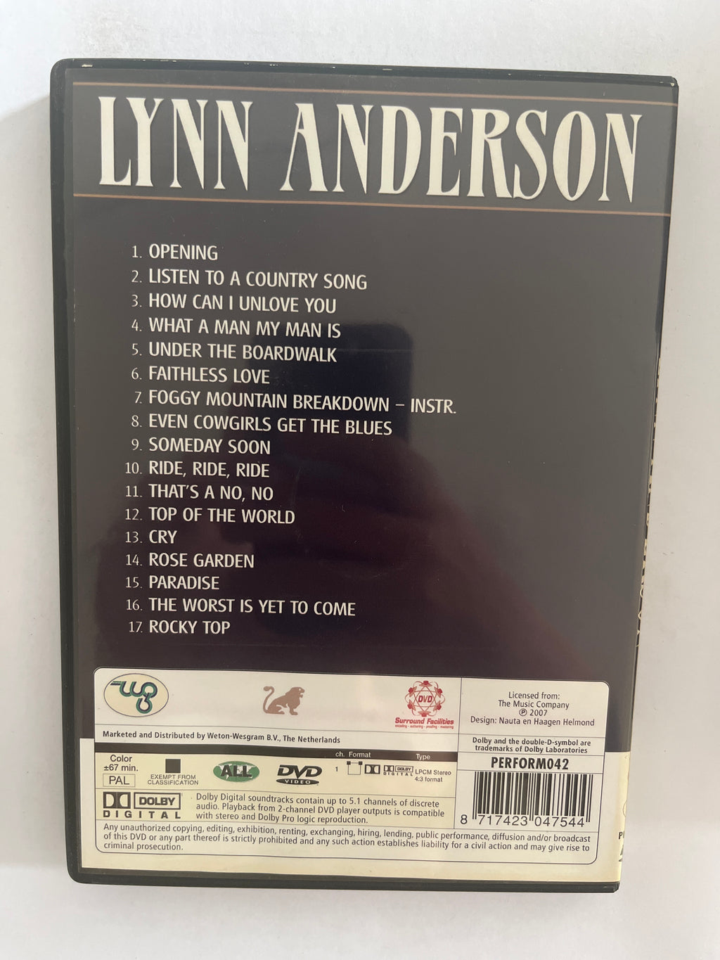 Lynn Anderson: Live from Dickson, Tennessee – DVD (2004) | Country Music