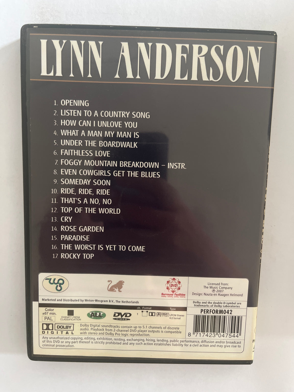 Lynn Anderson: Live from Dickson, Tennessee – DVD (2004) | Country Music