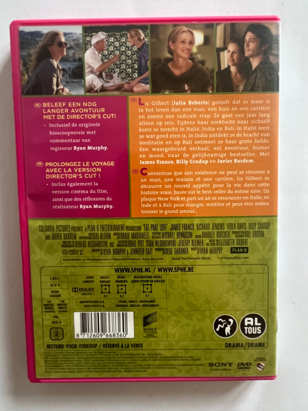 Eat Pray Love – DVD (2010) | Julia Roberts & Javier Bardem