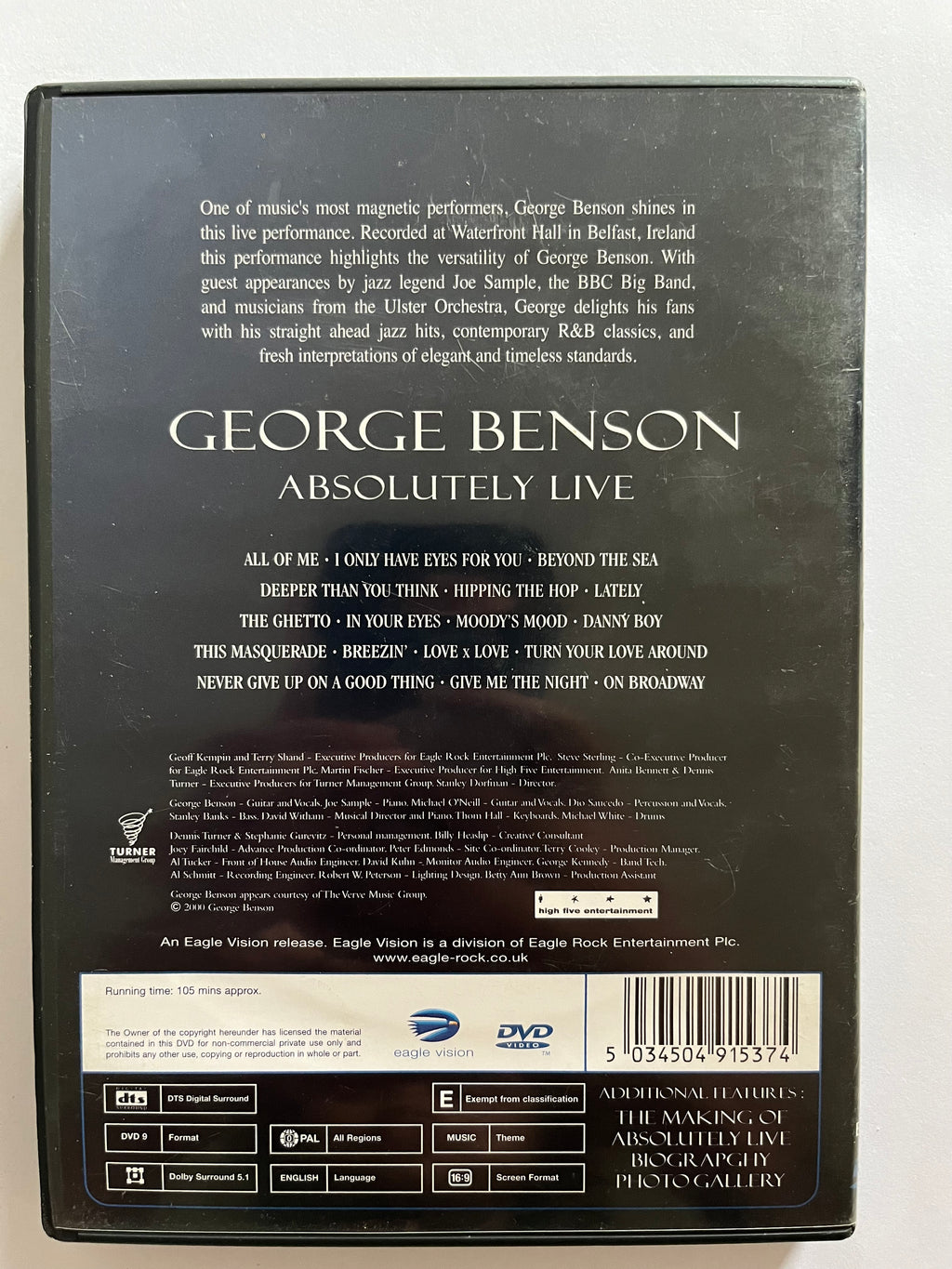 George Benson: Absolutely Live – DVD (2000) | Live Concert