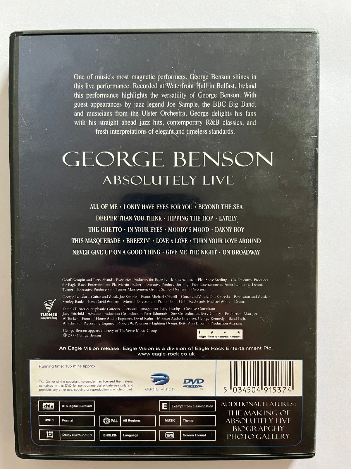 George Benson: Absolutely Live – DVD (2000) | Live Concert