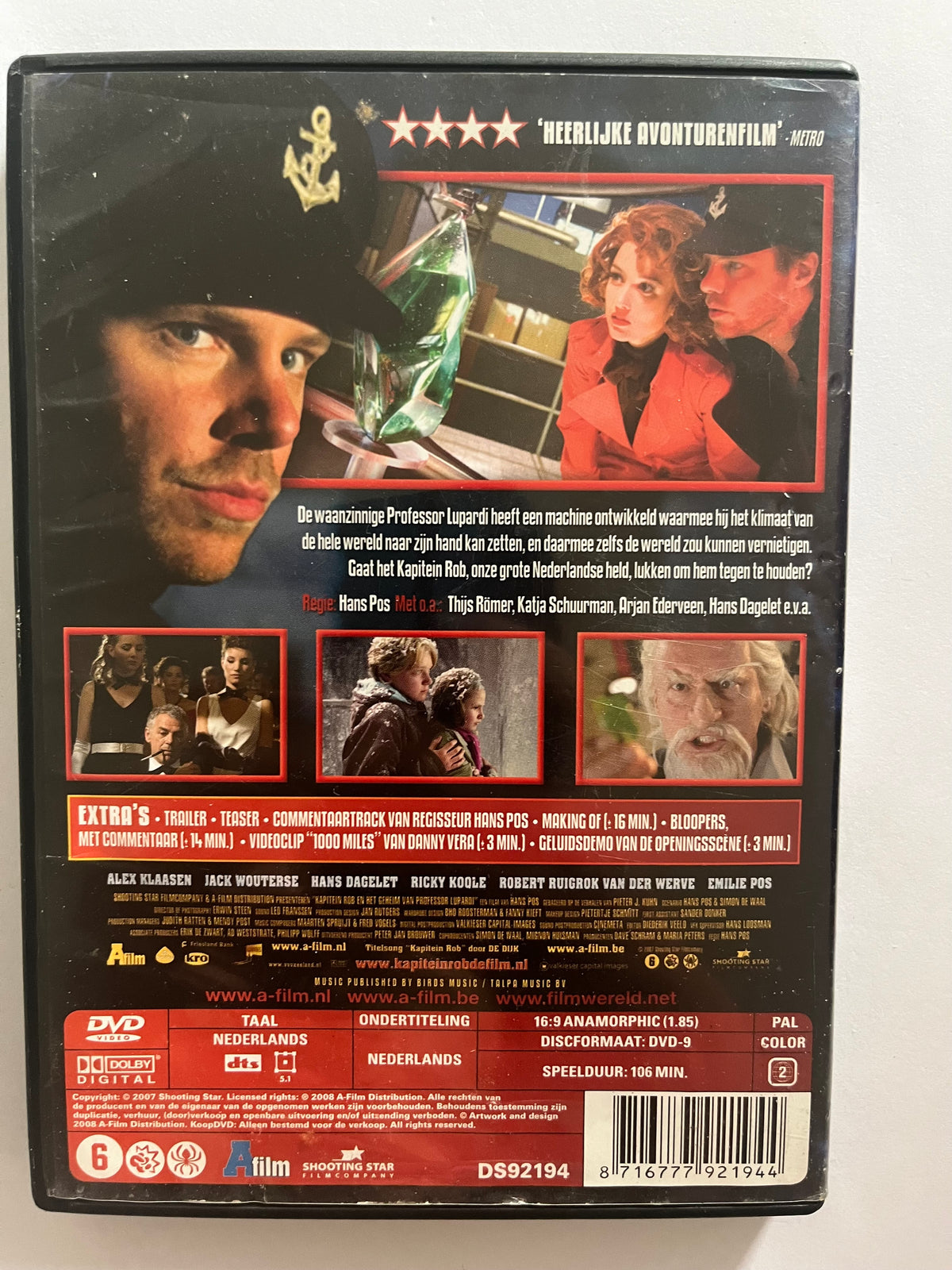 Kapitein Rob en het Geheim van Professor Lupardi – DVD (2007) | Thijs Römer