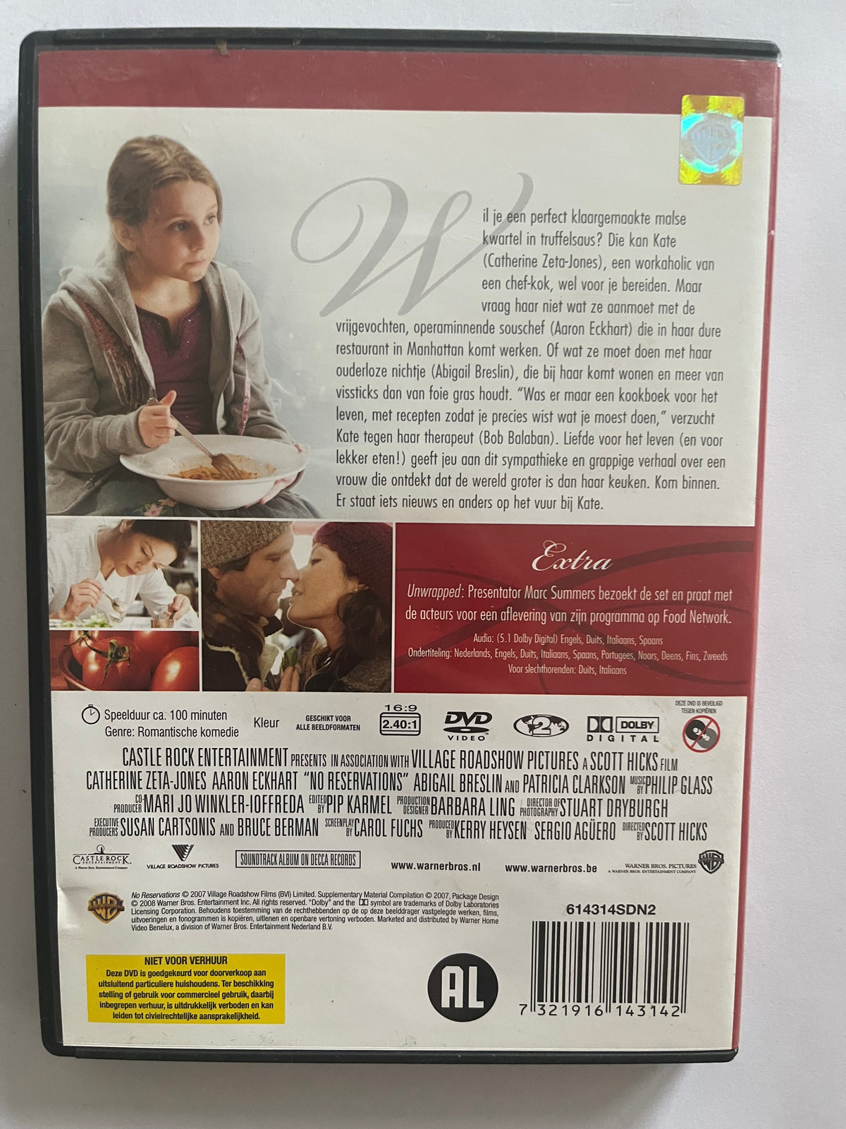 No Reservations – DVD (2007) | Catherine Zeta-Jones & Aaron Eckhart