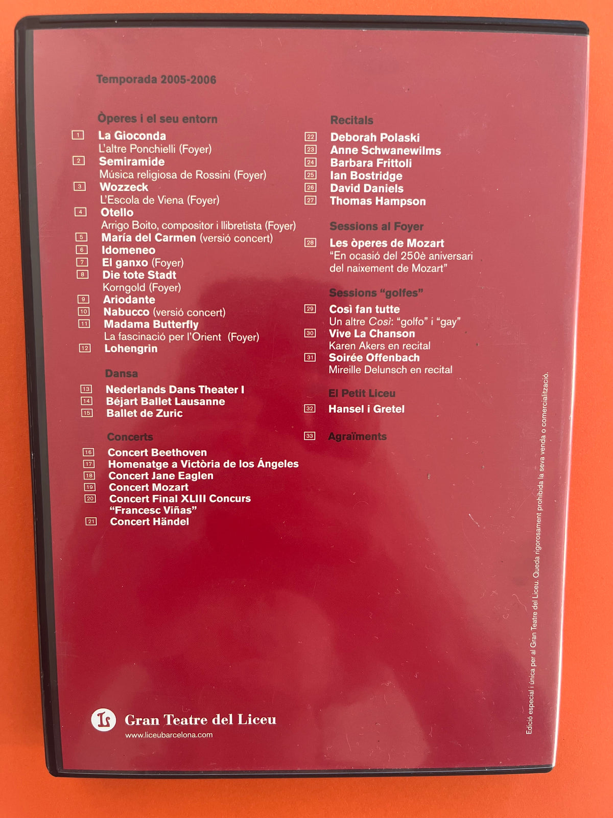 Gran Teatre del Liceu – DVD de l’Any 05/06 | Opera & Classical Music