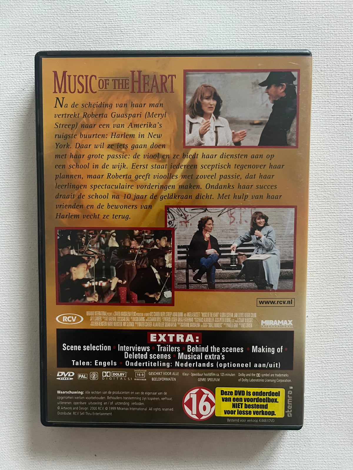 Music of the Heart – DVD (1999) | Meryl Streep & Angela Bassett