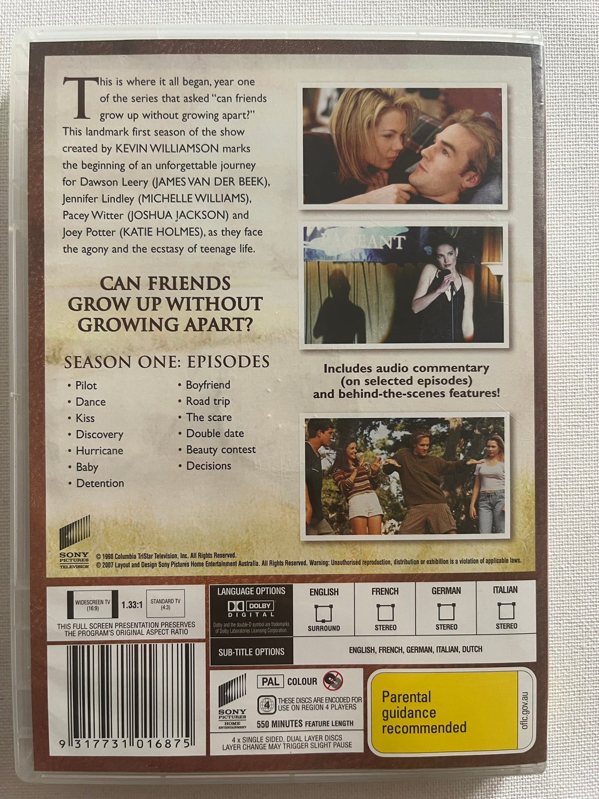 Dawson’s Creek: The Complete First Season – DVD (1998) | James Van Der Beek & Katie Holmes