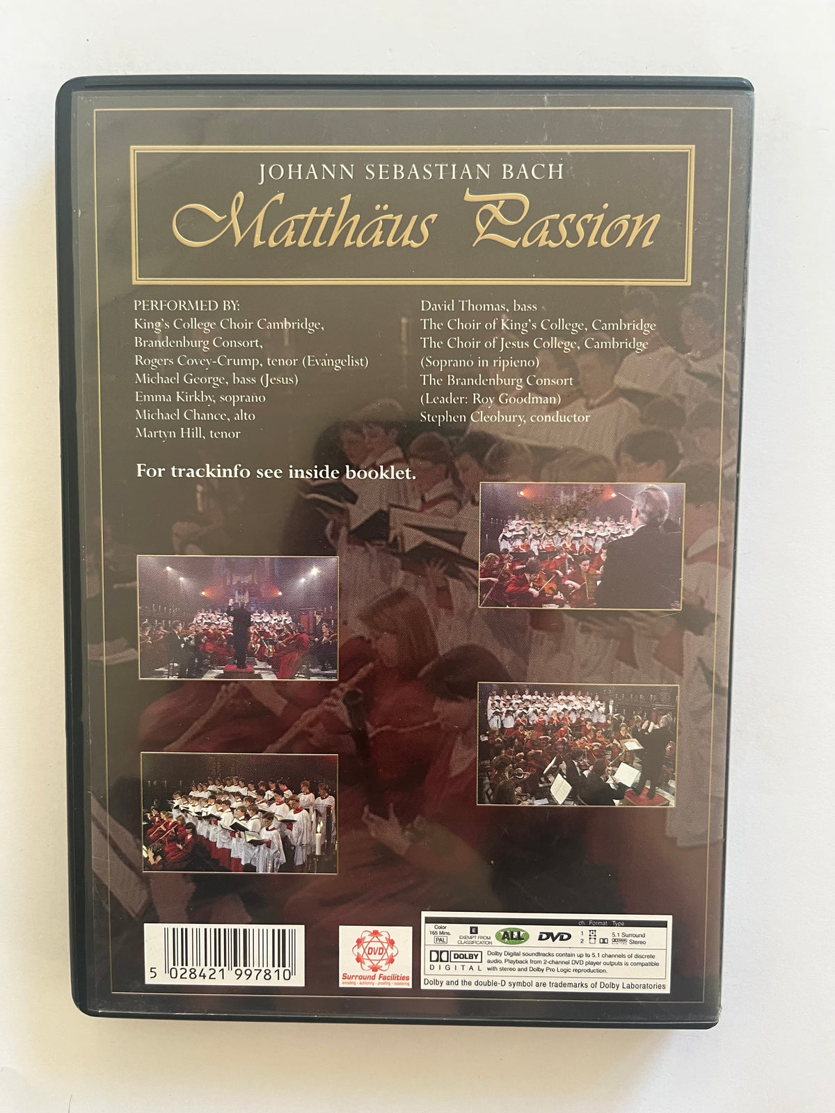 Bach: Matthäus-Passion – DVD | Classical Music & Sacred Performance