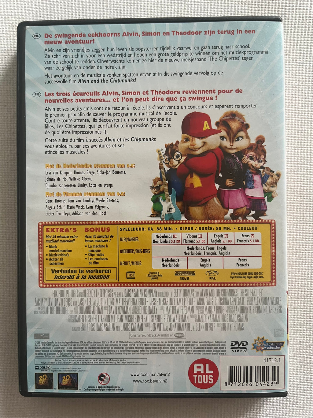Alvin and the Chipmunks 2: The Squeakquel – DVD (2009) | Jason Lee & The Chipmunks