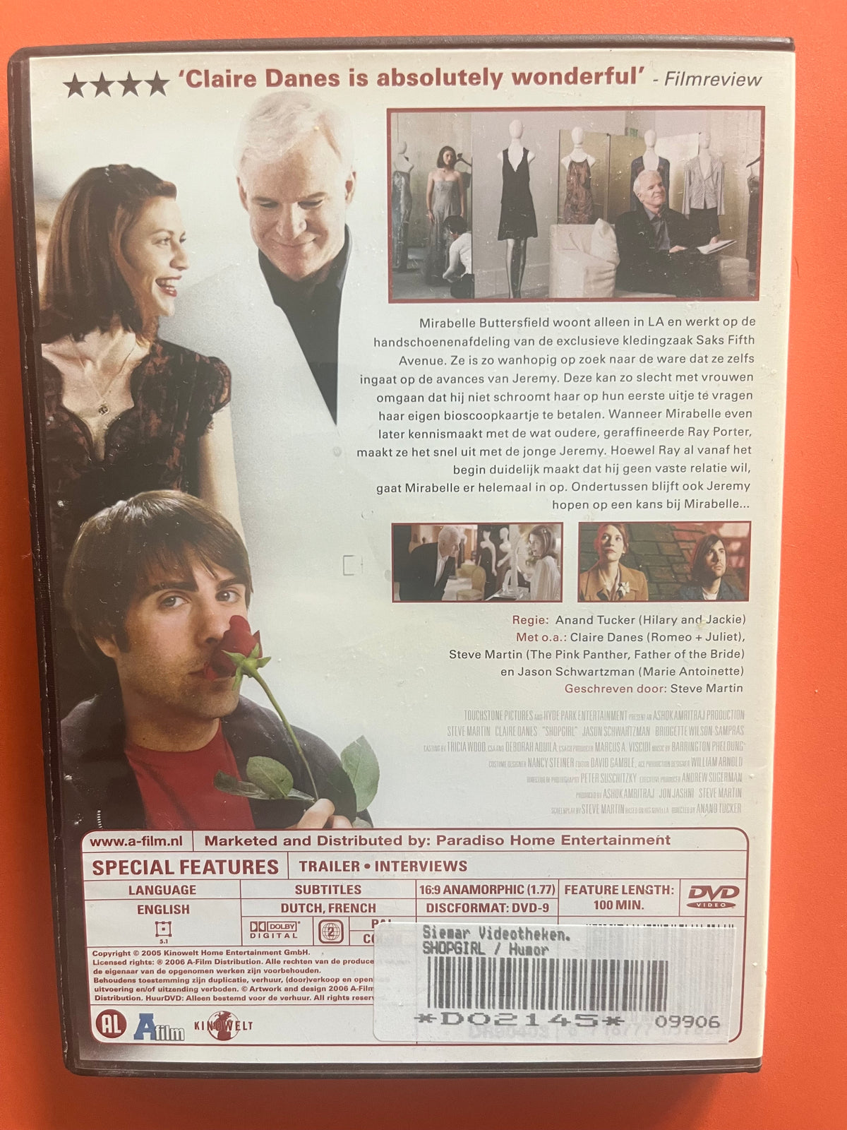 Shopgirl – DVD (2005) | Steve Martin & Claire Danes