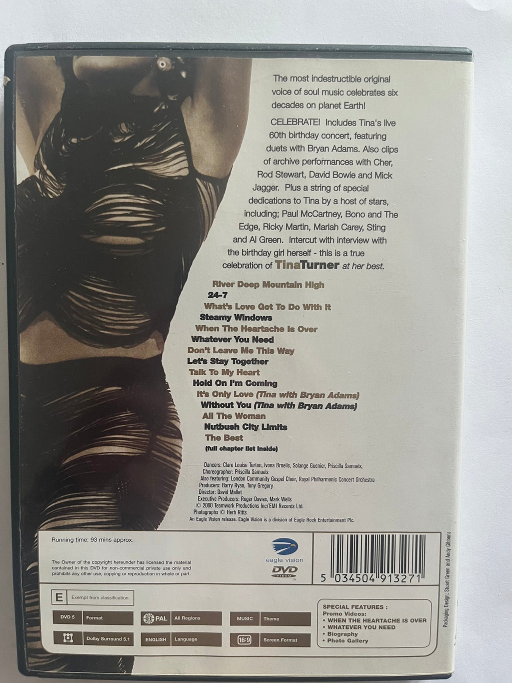 Tina Turner: Celebrate! – DVD (2000) | 60th Birthday Concert