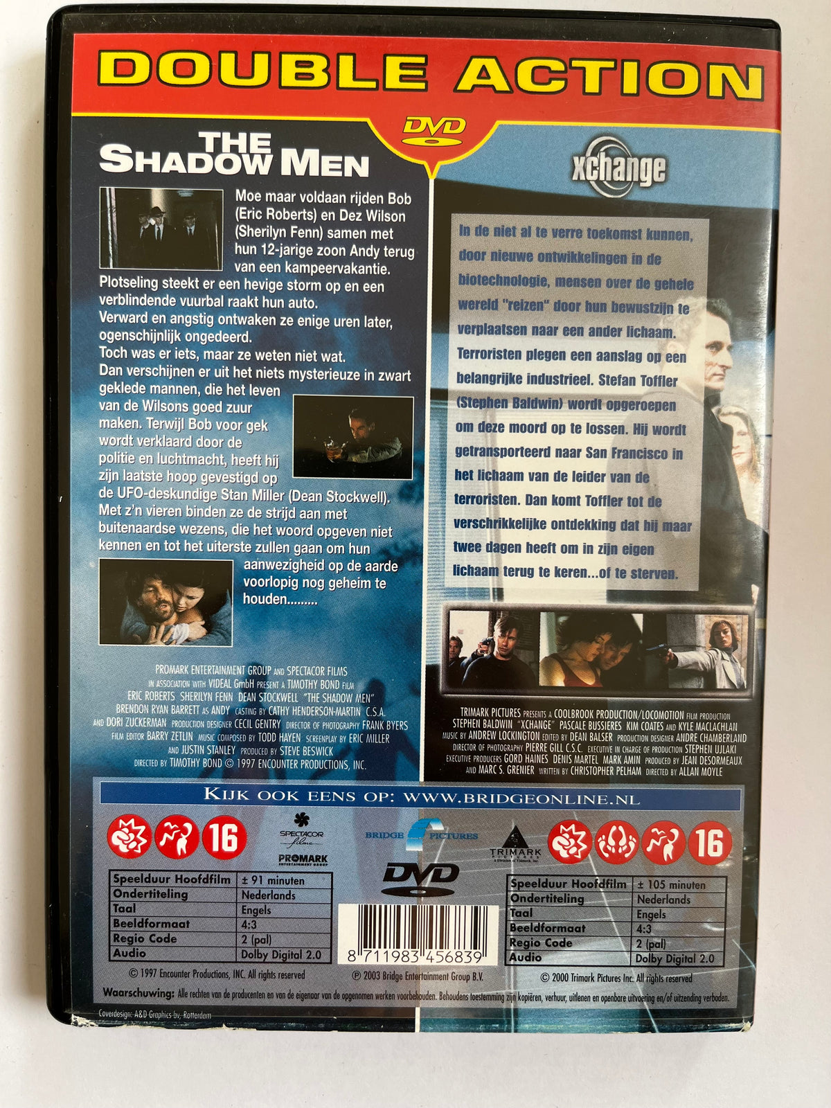The Shadow Men + Xchange – 2-Movie DVD Set | Sci-Fi Double Feature