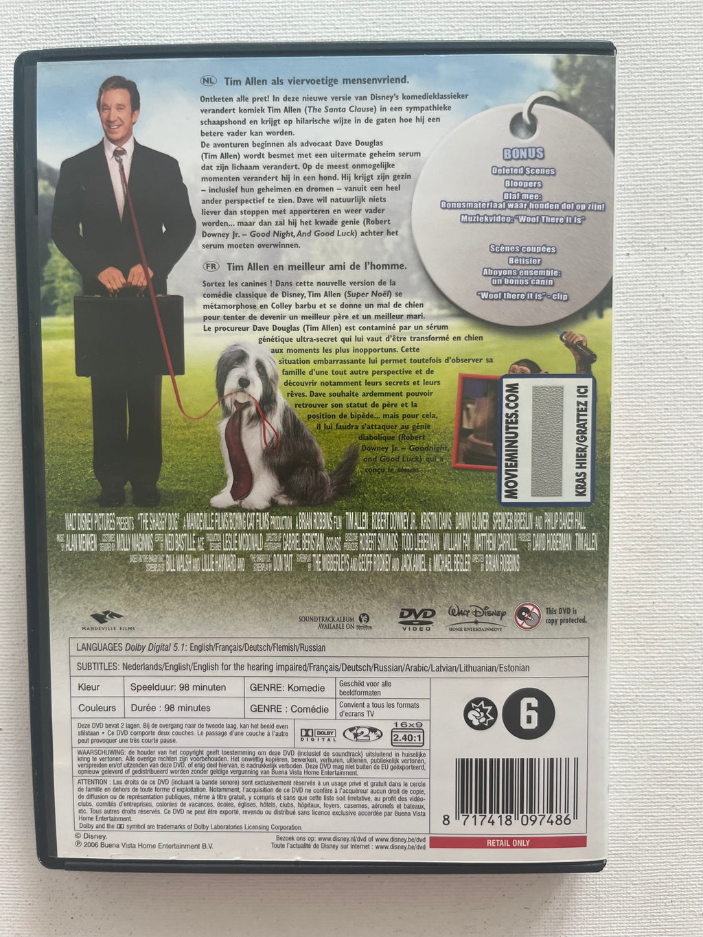Disney The Shaggy Dog – DVD (2006) | Tim Allen & Kristin Davis