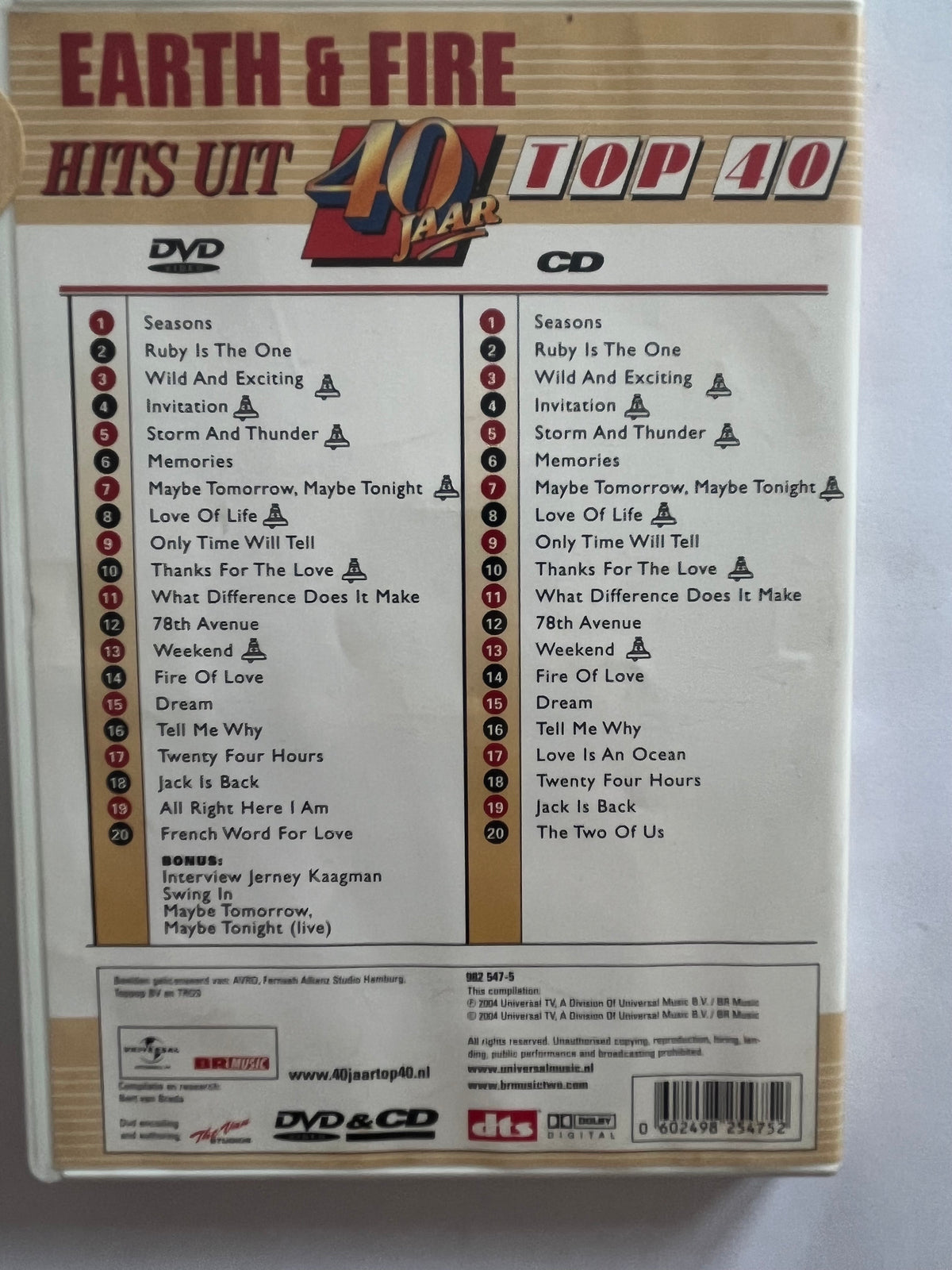 Earth & Fire: Greatest Hits – DVD | Classic Dutch Rock & Pop