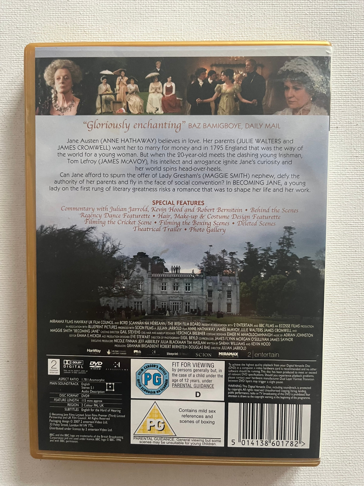 Becoming Jane – DVD (2007) | Anne Hathaway & James McAvoy