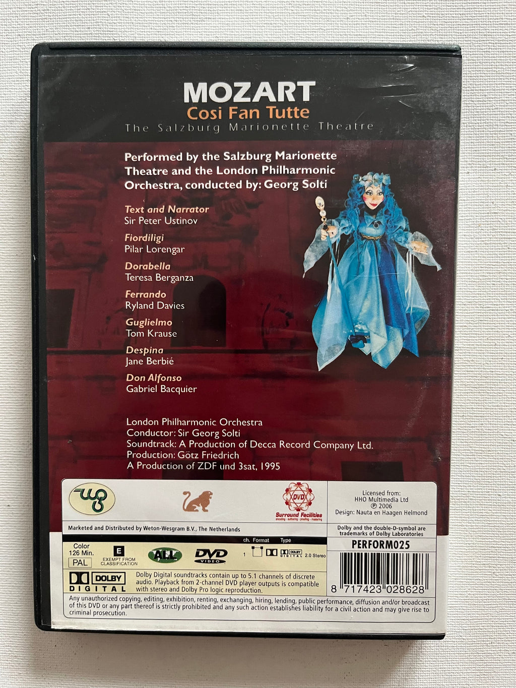 Mozart: Così fan tutte – The Salzburg Marionette Theatre – DVD | Mozart Opera