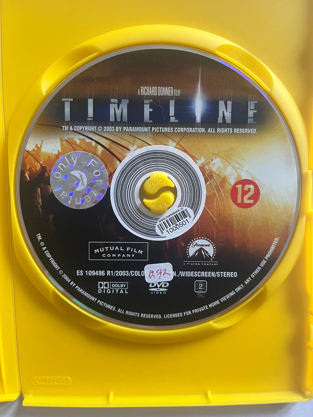 Timeline – DVD (2003) | Paul Walker & Gerard Butler