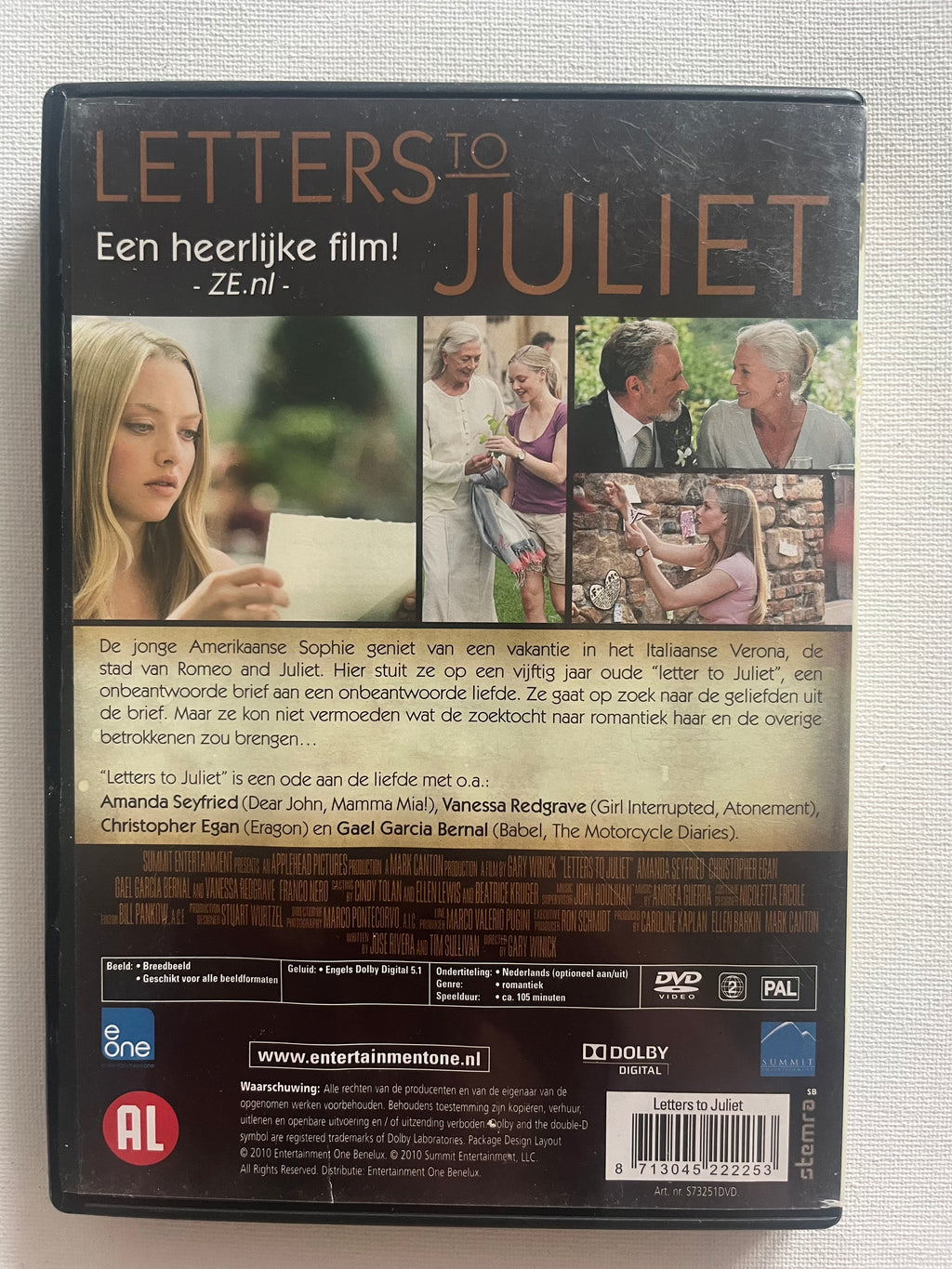 Letters to Juliet – DVD (2010) | Amanda Seyfried & Vanessa Redgrave