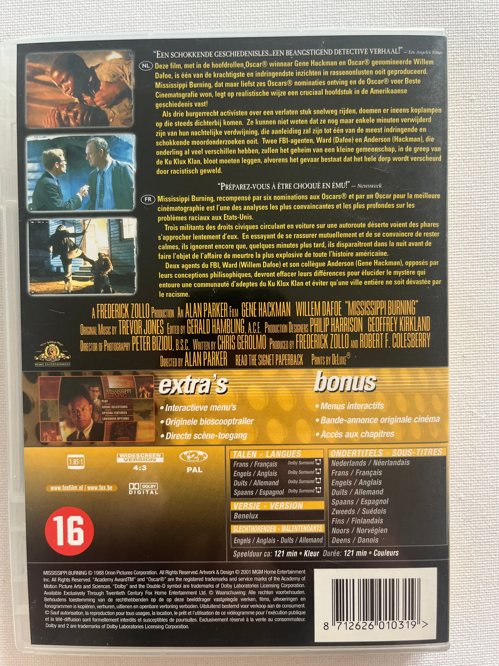 Mississippi Burning – DVD (1988) | Gene Hackman & Willem Dafoe