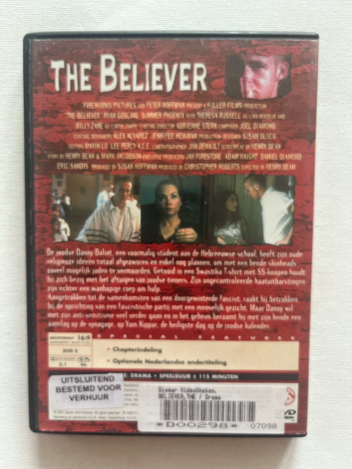 The Believer – DVD (2001) | Ryan Gosling & Summer Phoenix