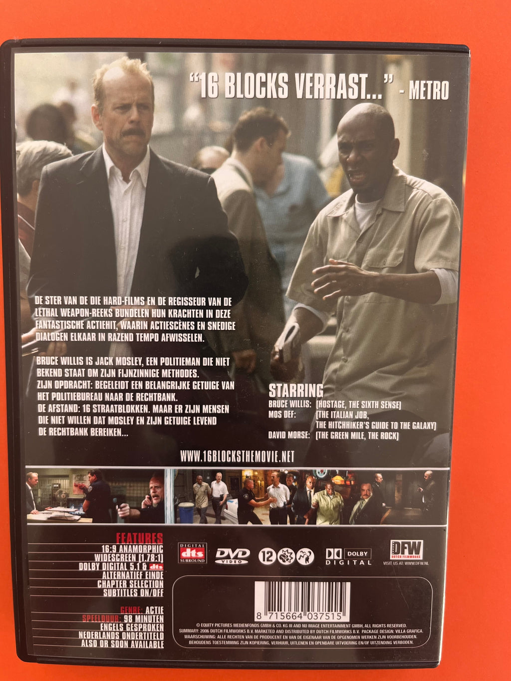 16 Blocks – DVD (2006) | Bruce Willis & Mos Def – Action Thriller