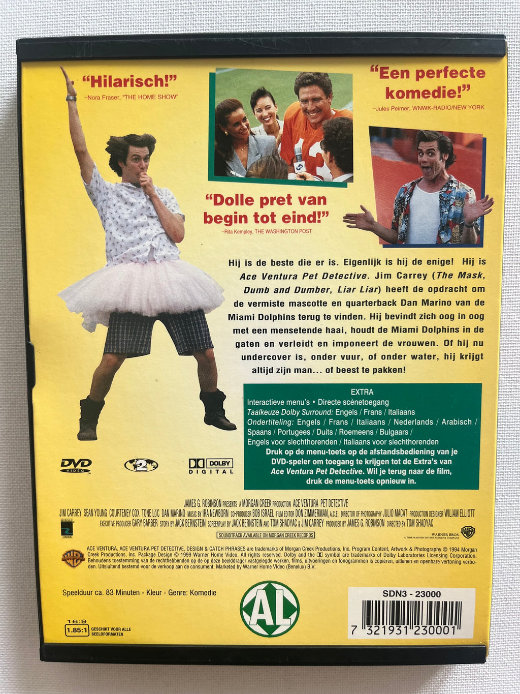 Ace Ventura: Pet Detective – DVD (1994) | Jim Carrey & Courteney Cox