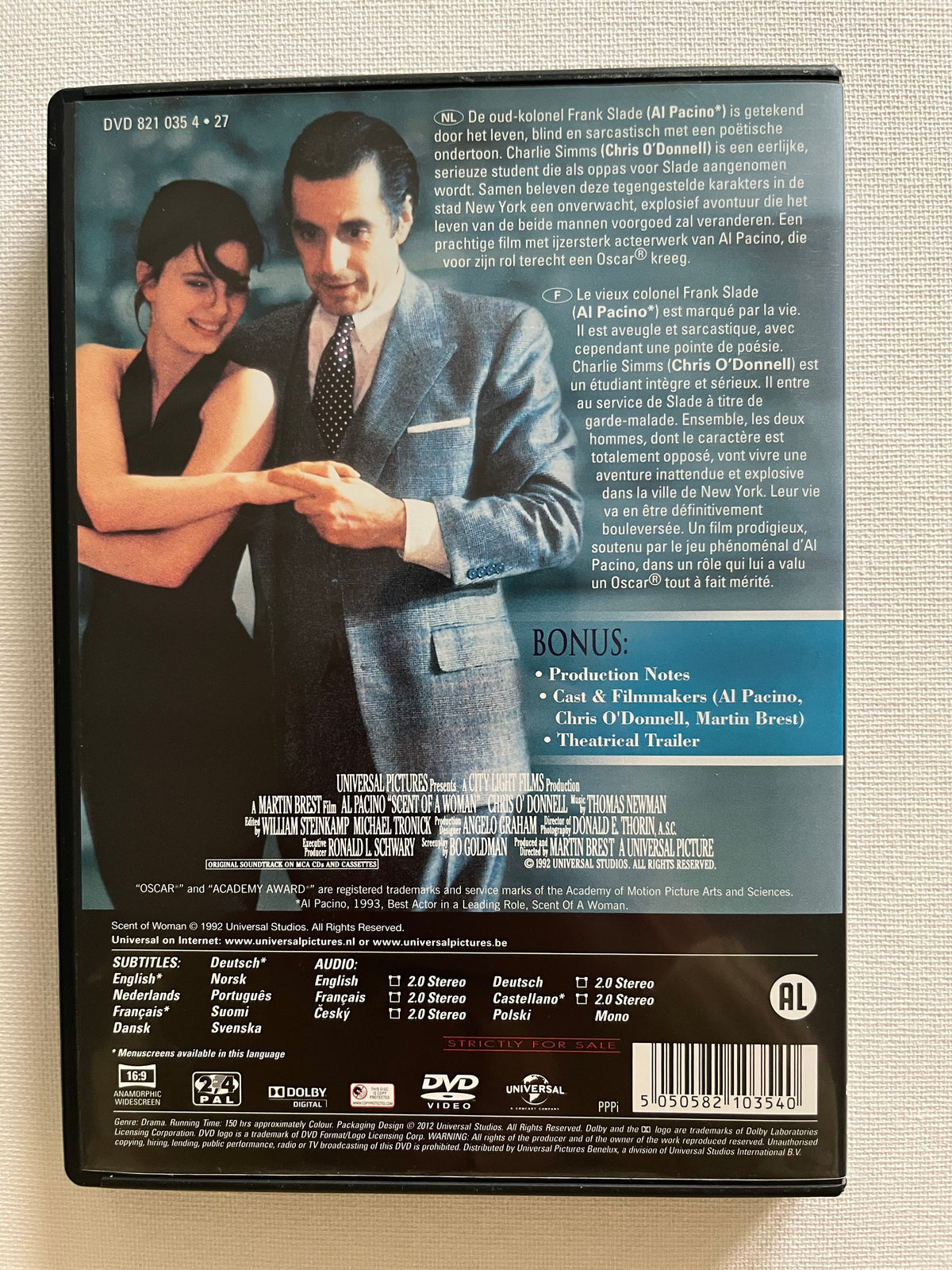 Scent of a Woman – DVD (1992) | Al Pacino & Chris O’Donnell