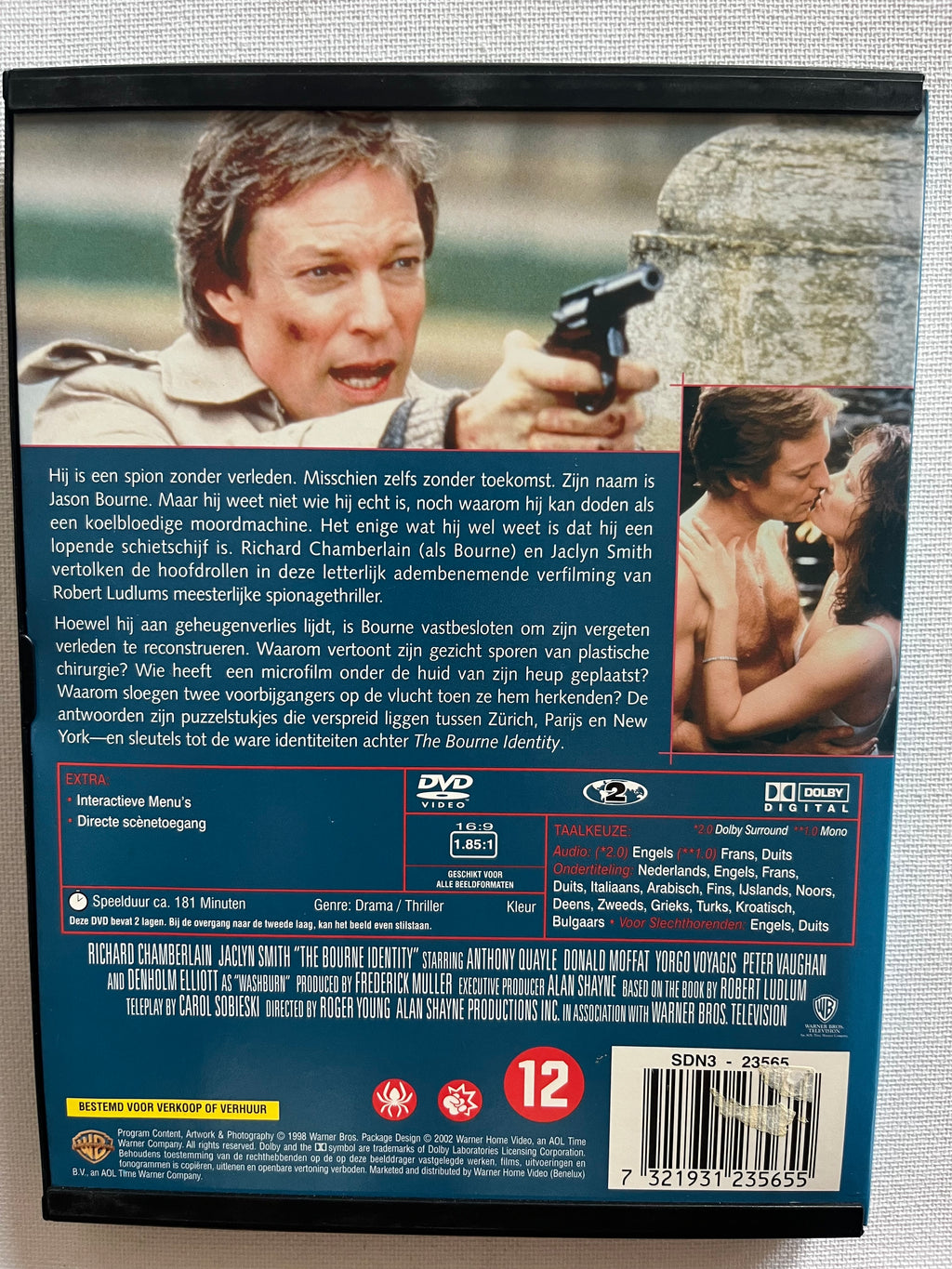 The Bourne Identity – DVD (1988) | Richard Chamberlain & Jaclyn Smith