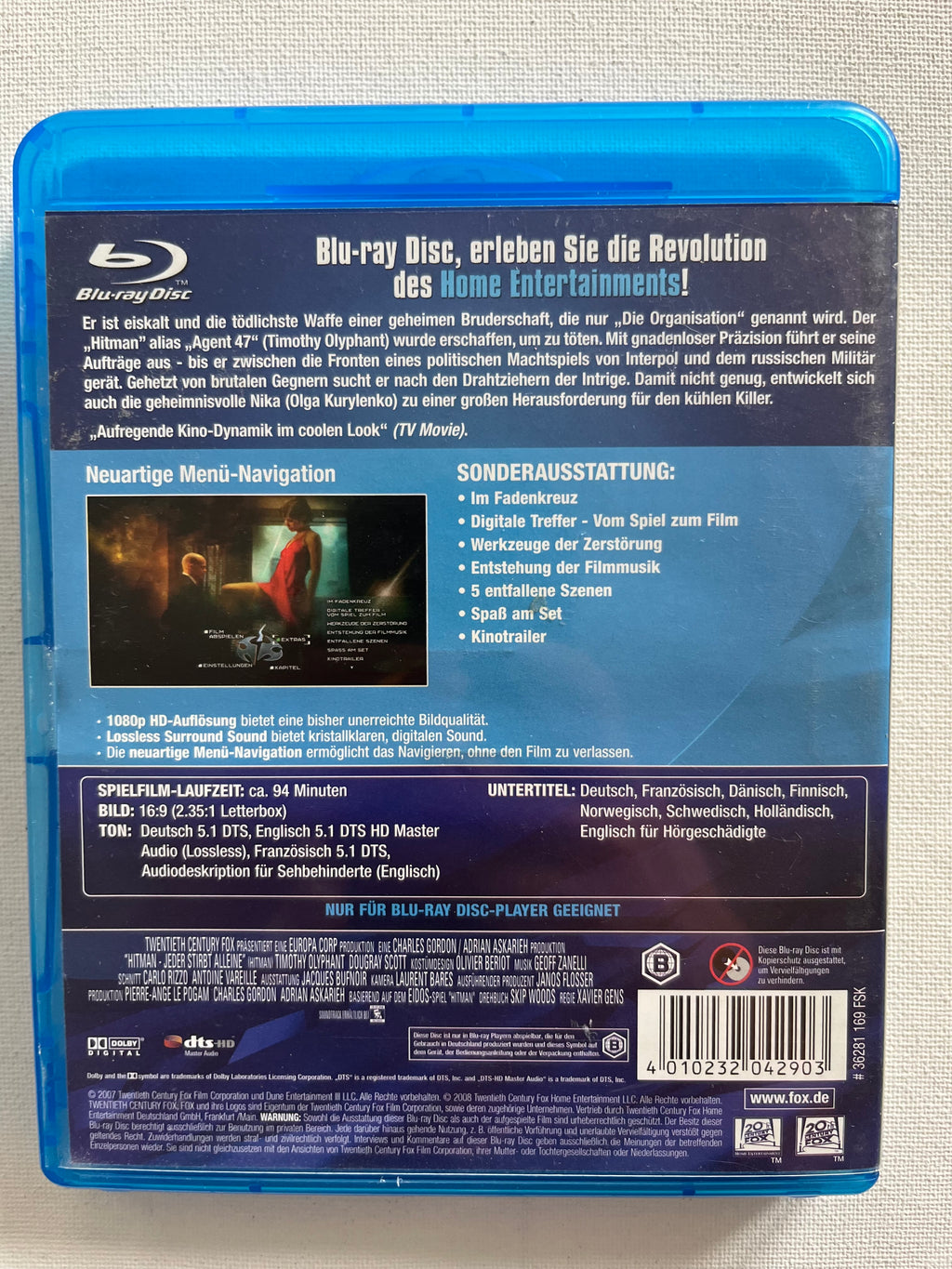Hitman – Blu-ray (2007) | Timothy Olyphant & Olga Kurylenko