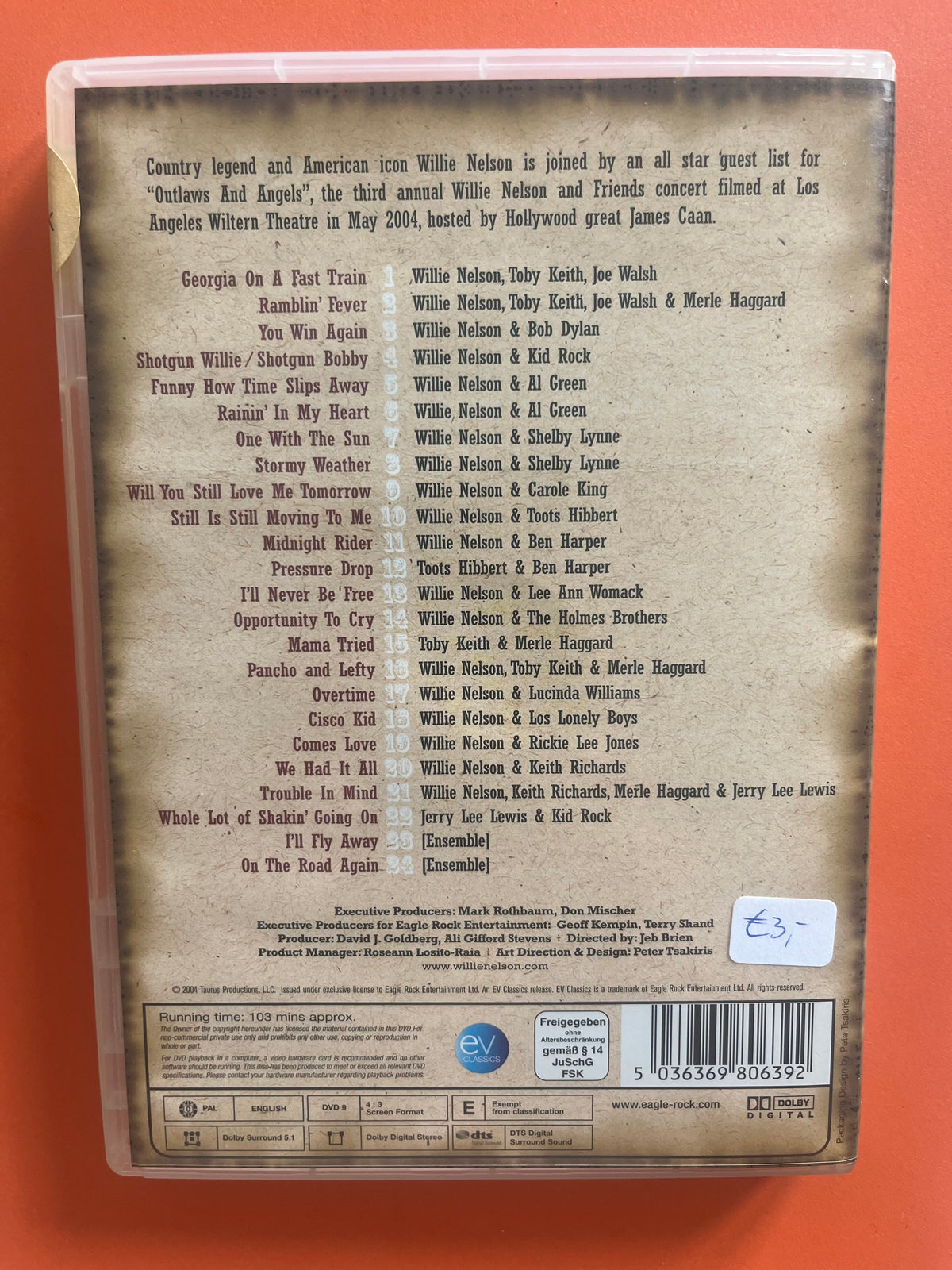 Willie Nelson & Friends: Outlaws & Angels – DVD (2004) | Live Concert